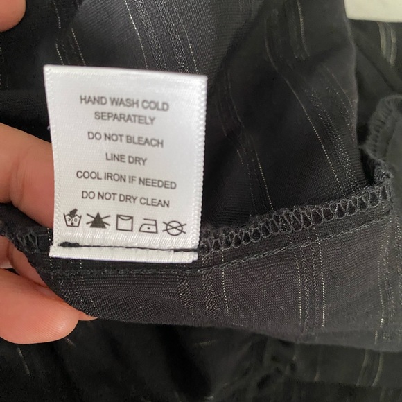 RO & DE x Anthropologie Black & Siver Metallic Peasant Boho Mini Dress. - Picture 10 of 10